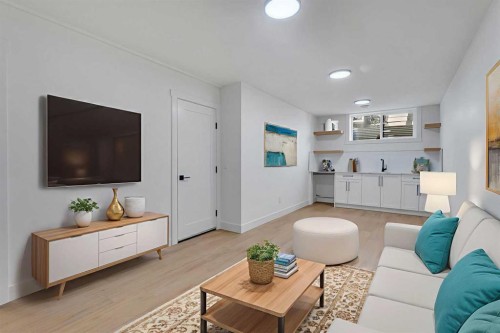 268 South Shore View, Chestermere, AB - Indoor Photo Showing Living Room