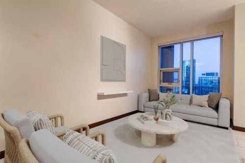 3004-211 13 Avenue Se, Calgary, AB - Indoor Photo Showing Living Room