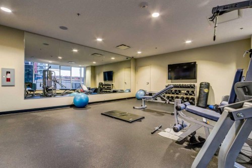 3004-211 13 Avenue Se, Calgary, AB - Indoor Photo Showing Gym Room