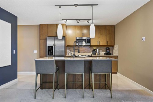 202-1320 1 Street Se, Calgary, AB - Indoor Photo Showing Kitchen With Upgraded Kitchen