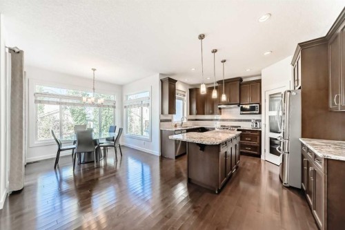 136 Aspenmere Close, Chestermere, AB - Indoor Photo Showing Kitchen With Stainless Steel Kitchen With Upgraded Kitchen