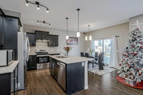 216 Copperpond Green Se, Calgary, AB - Indoor Photo Showing Kitchen With Upgraded Kitchen