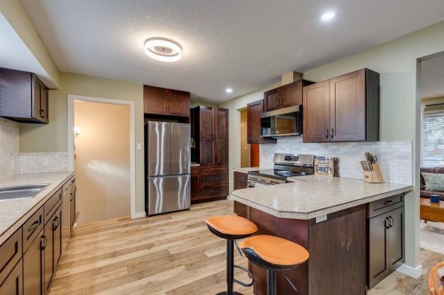 2015 Milne Drive Ne, Calgary, AB - Indoor Photo Showing Kitchen With Double Sink