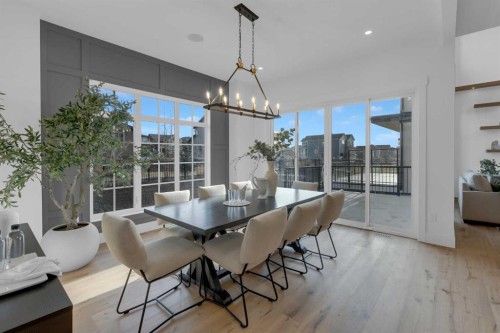 1432 Coopers Landing Sw, Airdrie, AB - Indoor Photo Showing Dining Room