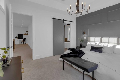 1432 Coopers Landing Sw, Airdrie, AB - Indoor Photo Showing Bedroom