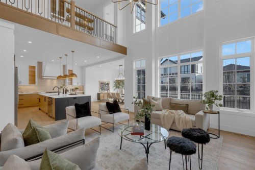 1432 Coopers Landing Sw, Airdrie, AB - Indoor Photo Showing Living Room