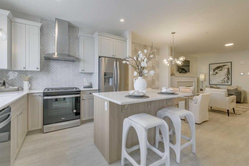 80 Lucas Common Nw, Calgary, AB - Indoor Photo Showing Kitchen With Upgraded Kitchen