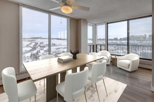 1501-145 Point Drive Nw, Calgary, AB - Indoor Photo Showing Dining Room