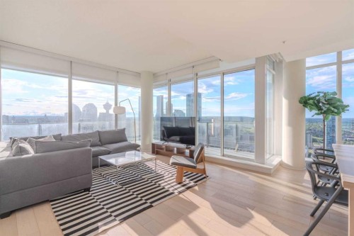 4002-1122 3 Street Se, Calgary, AB - Indoor Photo Showing Living Room