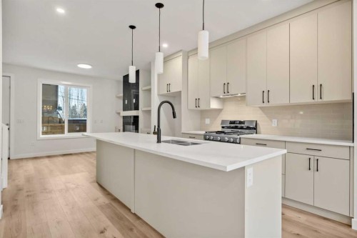 2354 7 Street Nw, Calgary, AB - Indoor Photo Showing Kitchen With Double Sink With Upgraded Kitchen