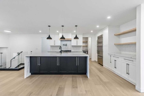 13016 Lake Twintree Road Se, Calgary, AB - Indoor Photo Showing Kitchen With Upgraded Kitchen