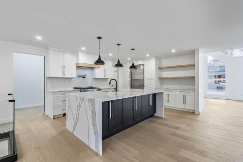 13016 Lake Twintree Road Se, Calgary, AB - Indoor Photo Showing Kitchen With Upgraded Kitchen
