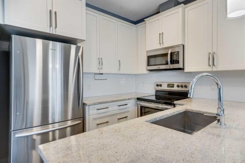 384 Copperpond Landing Se, Calgary, AB - Indoor Photo Showing Kitchen With Stainless Steel Kitchen With Upgraded Kitchen