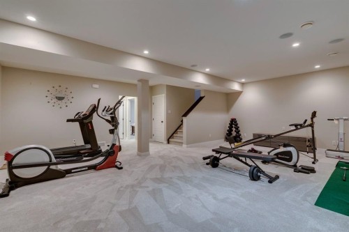 119 Marquis Crescent Se, Calgary, AB - Indoor Photo Showing Gym Room