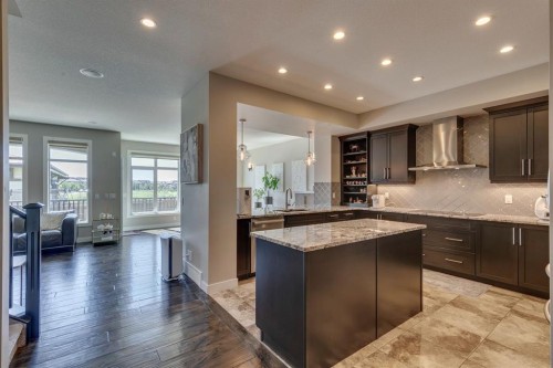 119 Marquis Crescent Se, Calgary, AB - Indoor Photo Showing Kitchen With Upgraded Kitchen