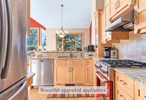 1-125 Stonecreek Road, Canmore, AB - Indoor Photo Showing Kitchen With Double Sink With Upgraded Kitchen