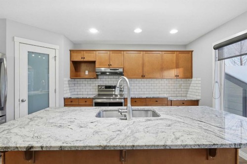 254 Cramond Circle Se, Calgary, AB - Indoor Photo Showing Kitchen With Double Sink With Upgraded Kitchen