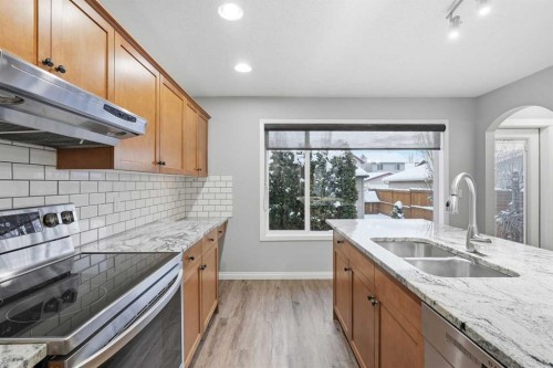 254 Cramond Circle Se, Calgary, AB - Indoor Photo Showing Kitchen With Double Sink With Upgraded Kitchen