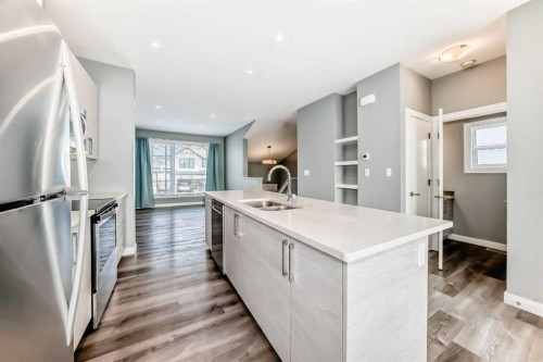 45 Ellington Crescent, Red Deer, AB - Indoor Photo Showing Kitchen With Double Sink