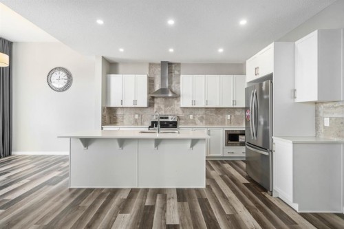 185 Masters Row Se, Calgary, AB - Indoor Photo Showing Kitchen With Stainless Steel Kitchen With Upgraded Kitchen
