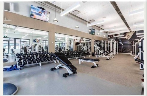 403-122 Mahogany Centre Se, Calgary, AB - Indoor Photo Showing Gym Room