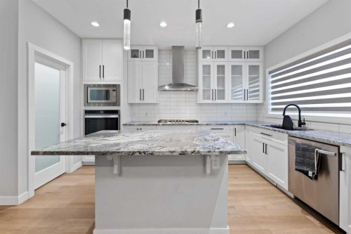 149 Corner Ridge Mews Ne, Calgary, AB - Indoor Photo Showing Kitchen With Upgraded Kitchen