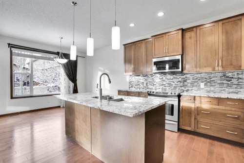 142 Everoak Green Sw, Calgary, AB - Indoor Photo Showing Kitchen With Upgraded Kitchen