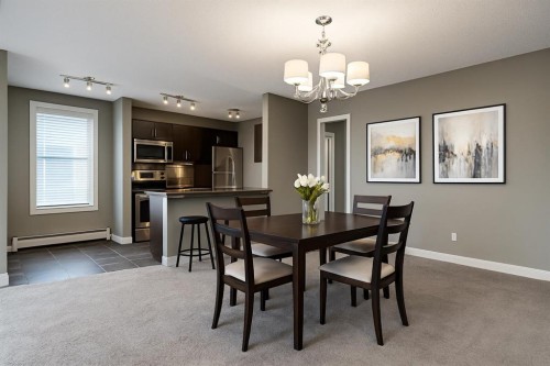 1414-1317 27 Street Se, Calgary, AB - Indoor Photo Showing Dining Room
