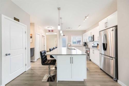 25 Cornerstone Manor Ne, Calgary, AB - Indoor Photo Showing Kitchen With Upgraded Kitchen