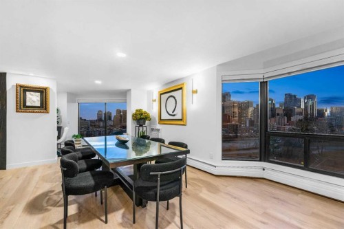 601-320 Meredith Road Ne, Calgary, AB - Indoor Photo Showing Dining Room