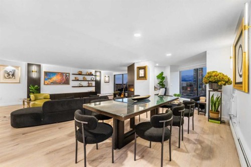 601-320 Meredith Road Ne, Calgary, AB - Indoor Photo Showing Dining Room