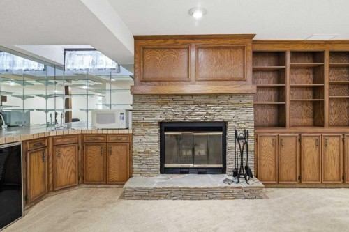 14804 Deer Run Drive Se, Calgary, AB - Indoor With Fireplace