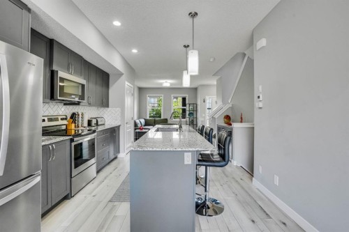 1370 Legacy Circle Se, Calgary, AB - Indoor Photo Showing Kitchen With Upgraded Kitchen