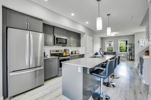 1370 Legacy Circle Se, Calgary, AB - Indoor Photo Showing Kitchen With Upgraded Kitchen