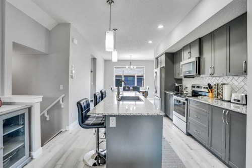 1370 Legacy Circle Se, Calgary, AB - Indoor Photo Showing Kitchen With Upgraded Kitchen