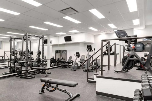 1700-817 15 Avenue Sw, Calgary, AB - Indoor Photo Showing Gym Room