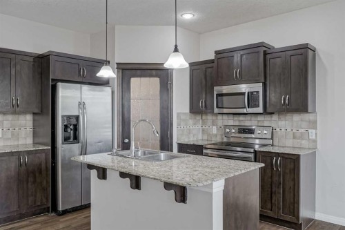 206 Pantego View Nw, Calgary, AB - Indoor Photo Showing Kitchen With Stainless Steel Kitchen With Double Sink With Upgraded Kitchen