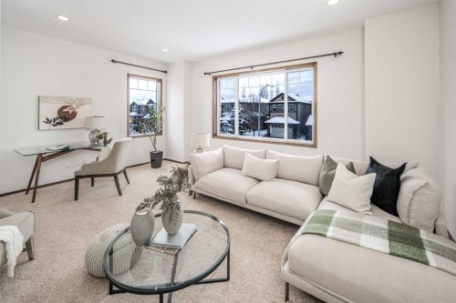 164 Everbrook Drive Sw, Calgary, AB - Indoor Photo Showing Living Room