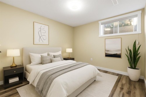 64 Cougarstone Square Sw, Calgary, AB - Indoor Photo Showing Bedroom