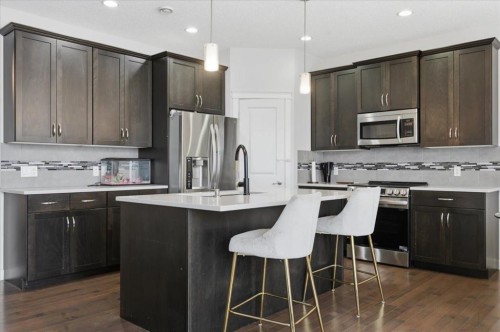 52 Brightoncrest Terrace Se, Calgary, AB - Indoor Photo Showing Kitchen With Upgraded Kitchen