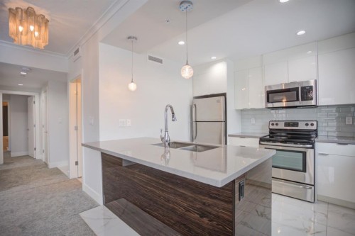 N/A-201 1 Street Se, Calgary, AB - Indoor Photo Showing Kitchen With Upgraded Kitchen