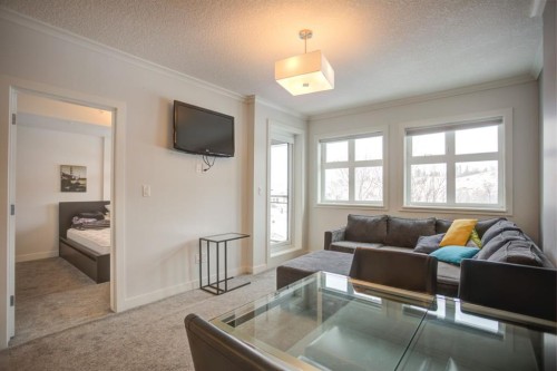 N/A-201 1 Street Se, Calgary, AB - Indoor Photo Showing Living Room