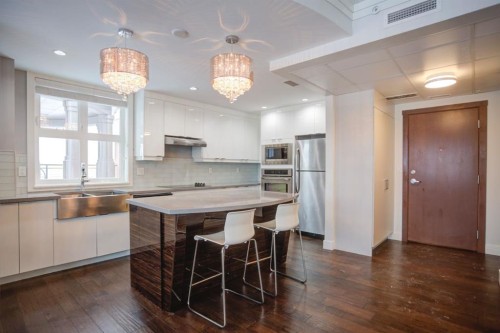 N/A-201 1 Street Se, Calgary, AB - Indoor Photo Showing Kitchen With Upgraded Kitchen