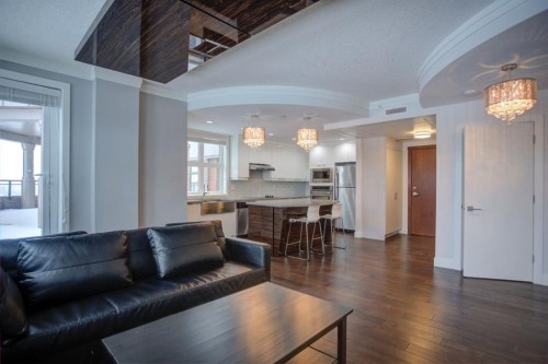 N/A-201 1 Street Se, Calgary, AB - Indoor Photo Showing Living Room