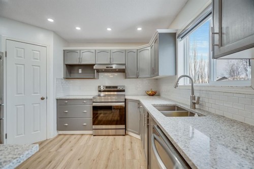 104 Cove Crescent, Chestermere, AB - Indoor Photo Showing Kitchen With Stainless Steel Kitchen With Double Sink With Upgraded Kitchen
