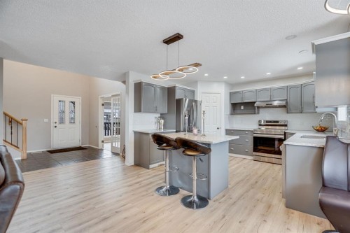 104 Cove Crescent, Chestermere, AB - Indoor Photo Showing Kitchen With Stainless Steel Kitchen With Upgraded Kitchen