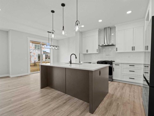 307 Kinniburgh Loop, Chestermere, AB - Indoor Photo Showing Kitchen With Upgraded Kitchen