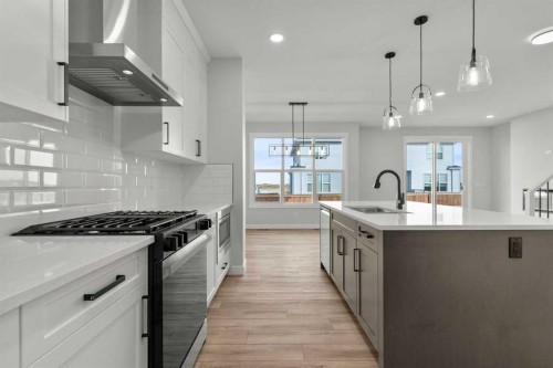 315 Kinniburgh Loop, Chestermere, AB - Indoor Photo Showing Kitchen With Upgraded Kitchen