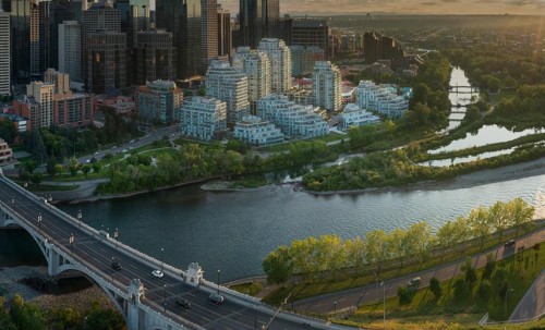 1526-222 Riverfront Avenue Sw, Calgary, AB - Outdoor With Body Of Water With View