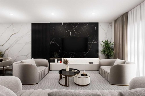 640 Masters Road Se, Calgary, AB - Indoor Photo Showing Living Room